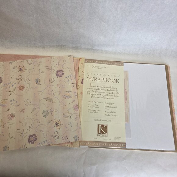 K & Co Scrapbook Kit By Brenda Walton 12x12 Chelsea Pink Glitter Floral Baby New - Picture 4 of 15